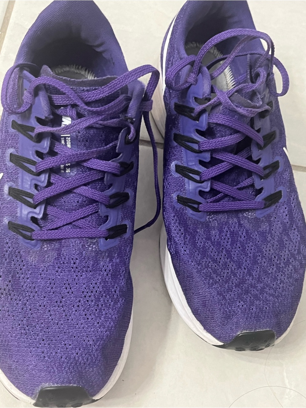 Nike Women's Purple Lace-Up Athletic Trainers. Pegasus 36